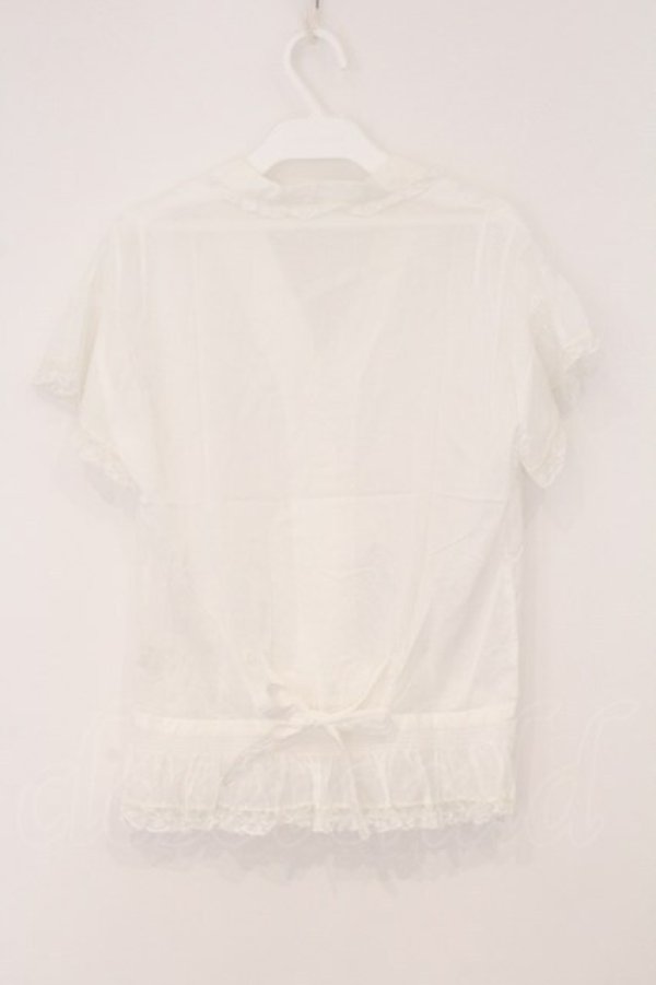 画像4: PINK HOUSE / 刺繍使い開襟ブラウス  シロ O-26-03-31-1066-LO-BL-OW-OS (4)