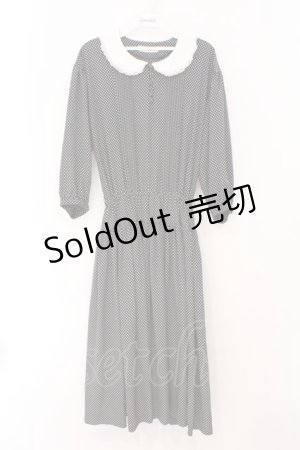 画像: PINK HOUSE / 丸襟ドットワンピース  コン O-26-03-31-1067-LO-OP-OW-OS