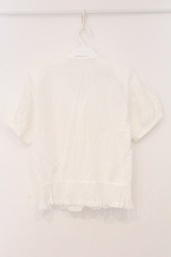 画像4: PINK HOUSE / ピンタック使いパフスリーブブラウス  シロ O-26-03-31-1068-LO-BL-OW-OS (4)