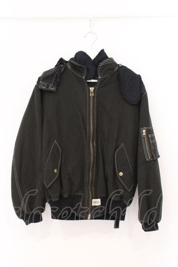 画像1: PINK HOUSE / ゼッケン付きブルゾン  クロ O-26-03-31-1069-LO-JA-OW-OS (1)