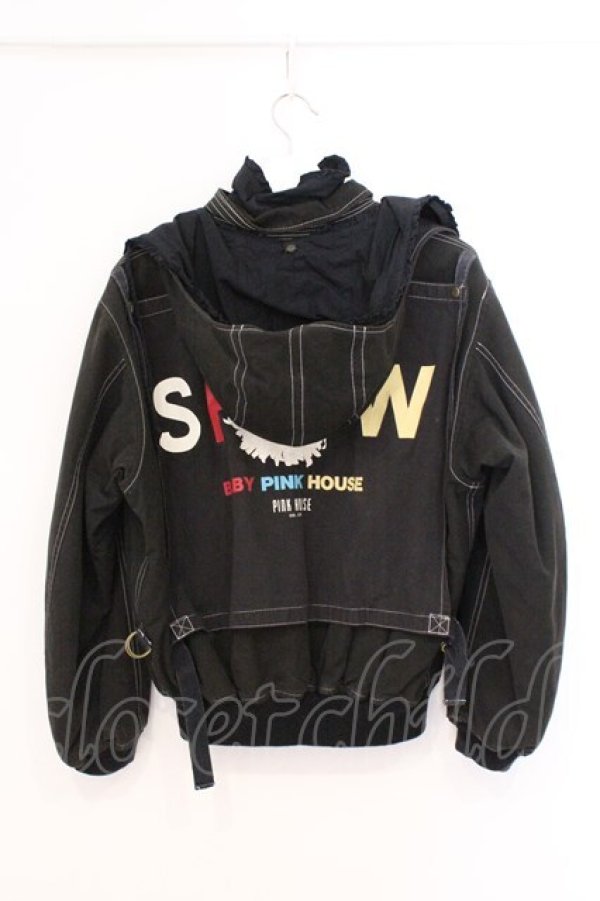 画像4: PINK HOUSE / ゼッケン付きブルゾン  クロ O-26-03-31-1069-LO-JA-OW-OS (4)