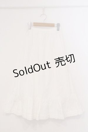 画像: PINK HOUSE / 裾ピコフリル使いペチスカート  シロ O-26-03-31-1070-LO-SK-OW-OS
