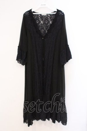 画像: axes femme / レース切り替えロングガウン M クロ O-26-03-31-1009-AX-TO-OW-OS