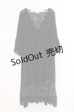 画像: axes femme / レース切り替えロングガウン M クロ O-26-03-31-1009-AX-TO-OW-OS