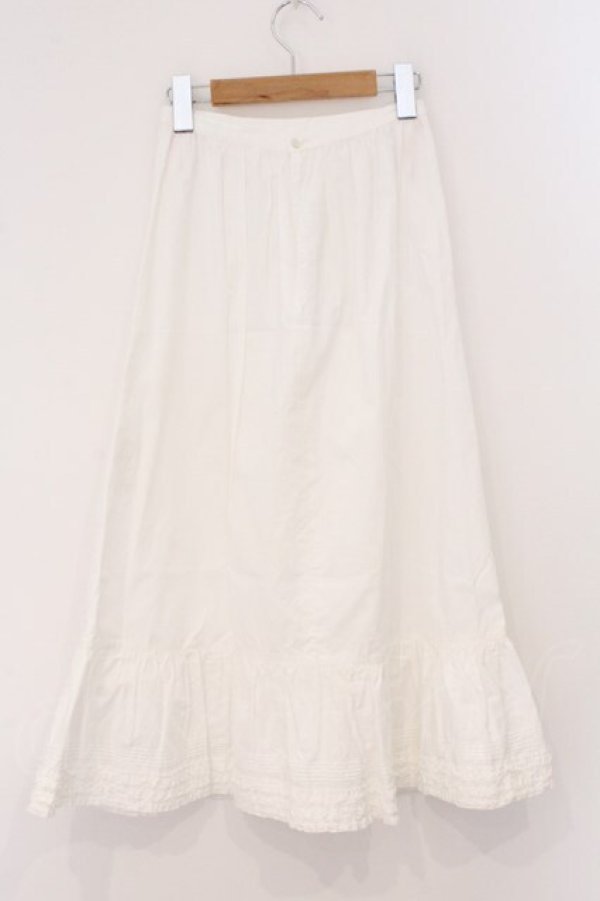 画像3: PINK HOUSE / 裾ピコフリル使いペチスカート  シロ O-26-03-31-1070-LO-SK-OW-OS (3)
