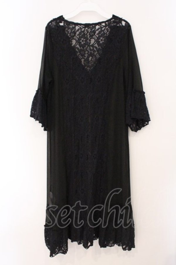 画像3: axes femme / レース切り替えロングガウン M クロ O-26-03-31-1009-AX-TO-OW-OS (3)