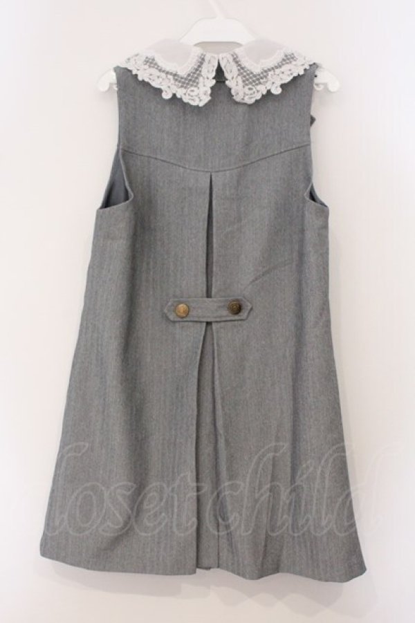 画像3: axes femme POETIQUE / レース襟ロングベスト M グレー O-26-03-31-1012-AX-TO-IG-OS (3)