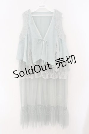 画像: axes femme / フェリーク風ジレ F グリーン系 O-26-03-31-1002-AX-TO-OW-OS