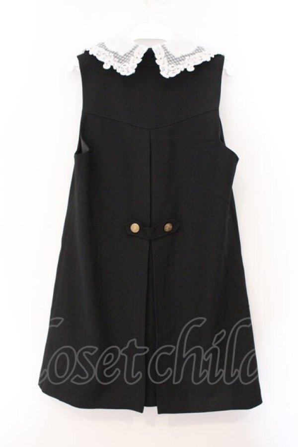 画像3: axes femme POETIQUE / レース襟ロングベスト M クロ O-26-03-31-1014-AX-TO-IG-OS (3)