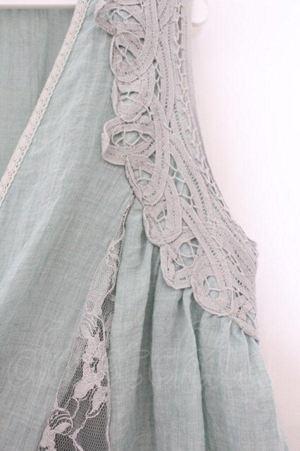 画像2: axes femme / フェリーク風ジレ F グリーン系 O-26-03-31-1002-AX-TO-OW-OS (2)