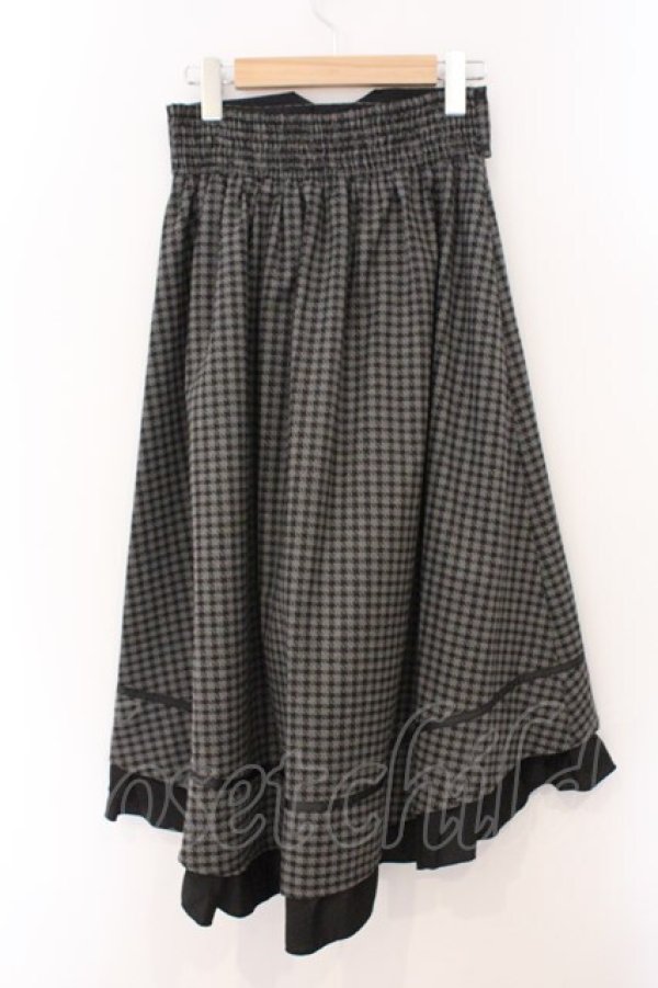 画像3: axes femme / ダブル釦フィッシュテールスカート  クロ O-26-03-31-1019-AX-SK-IG-OS (3)