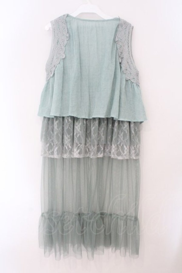 画像3: axes femme / フェリーク風ジレ F グリーン系 O-26-03-31-1002-AX-TO-OW-OS (3)