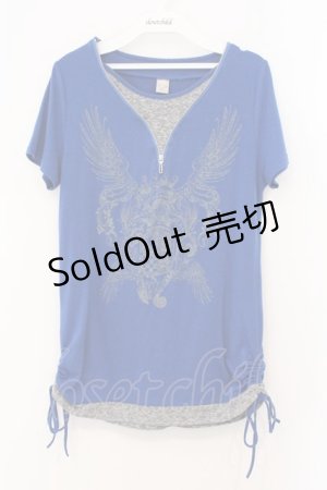 画像: Rozen Kavalier / ZIP配色Tシャツ  ブルー×グレー O-26-03-31-1023-OO-TS-IG-OS