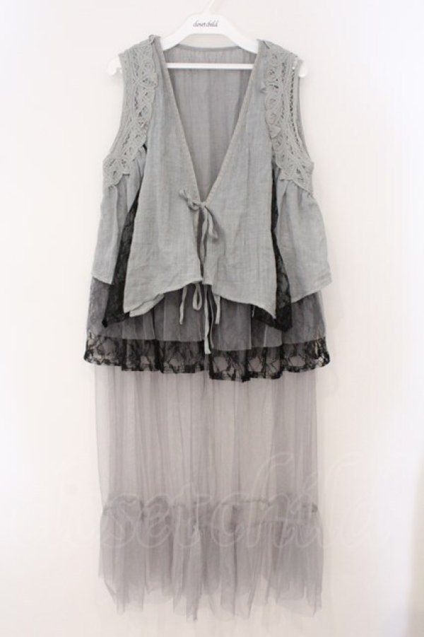 画像1: axes femme / フェリーク風ジレ F グレー系 O-26-03-31-1003-AX-TO-OW-OS (1)