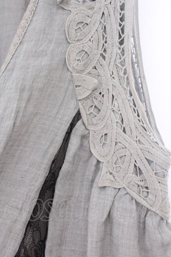 画像2: axes femme / フェリーク風ジレ F グレー系 O-26-03-31-1003-AX-TO-OW-OS (2)