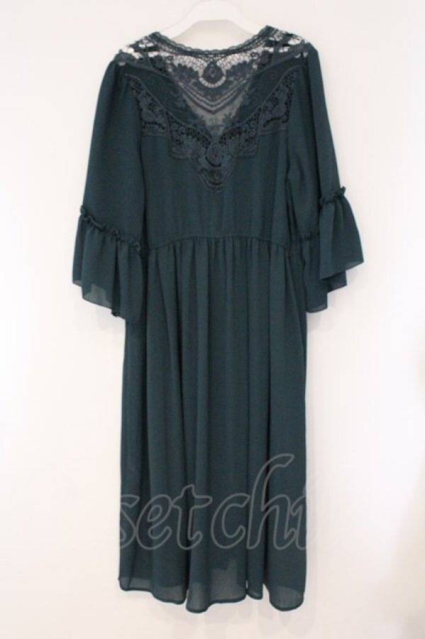 画像3: axes femme / バックレースロングガウン M グリーン O-26-03-31-060-AX-TO-OW-OS (3)