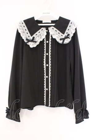 画像: DearMyLove / 選べる襟デザインロリータレースブラウス M クロ O-26-03-31-012-EL-BL-IG-OS