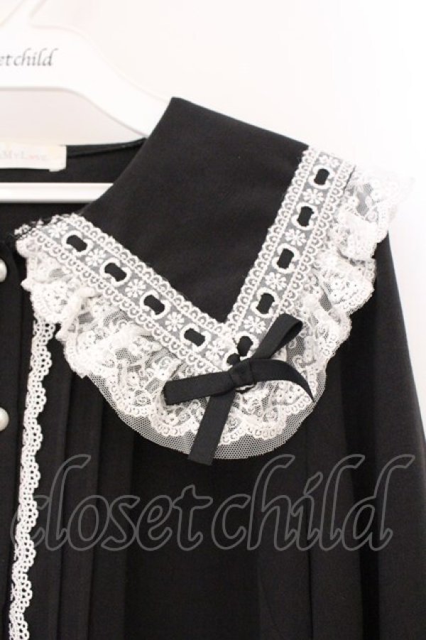 画像2: DearMyLove / 選べる襟デザインロリータレースブラウス M クロ O-26-03-31-012-EL-BL-IG-OS (2)