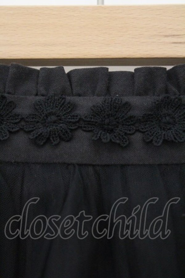 画像2: Secret Honey / レース配色チュールスカート 2 クロ O-26-03-31-002-CA-SK-OW-OS (2)