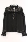 画像1: DearMyLove / ハートビジューリボンオフショル風レースブラウス M クロ O-26-03-31-018-EL-BL-IG-OS (1)