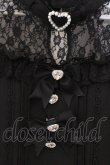 画像2: DearMyLove / ハートビジューリボンオフショル風レースブラウス M クロ O-26-03-31-018-EL-BL-IG-OS (2)