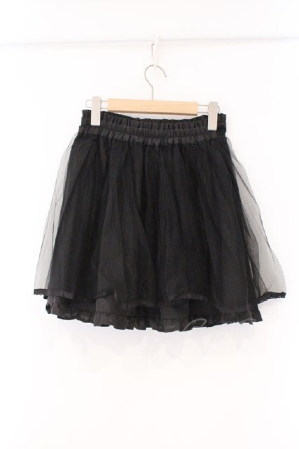 画像3: Secret Honey / レース配色チュールスカート 2 クロ O-26-03-31-002-CA-SK-OW-OS (3)