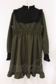 画像3: DearMyLove / クロス刺繍シスターワンピース M カーキグリーン O-26-03-31-021-EL-OP-IG-OS (3)