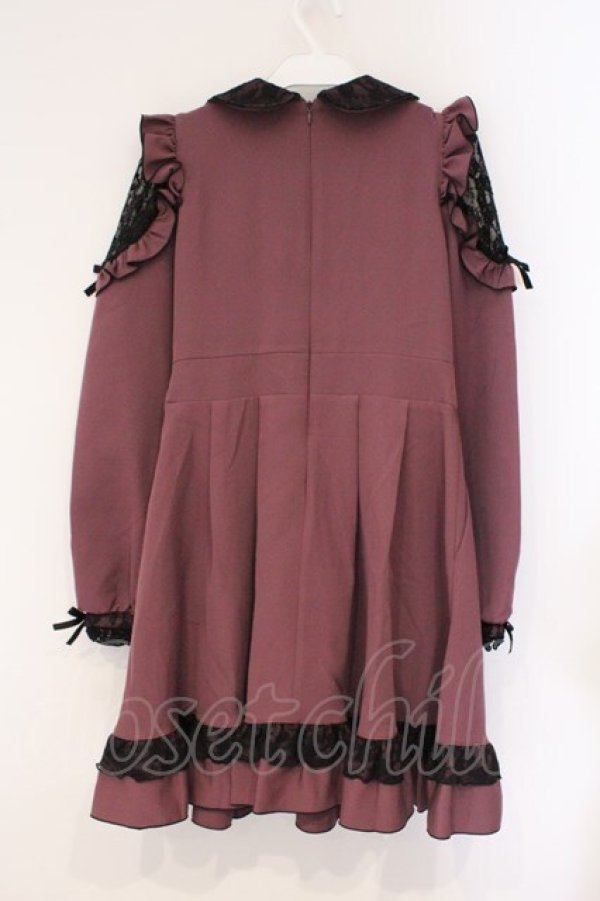 画像4: DearMyLove / キラキラビジューレース重ねフリルワンピース M(膝上) パープル O-26-03-31-022-EL-OP-IG-OS (4)