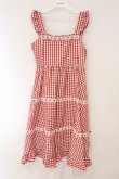画像1: Cherirulu Chocola / ギンガムチェックジャンパースカート M アカ O-26-03-31-026-GO-OP-OW-OS (1)