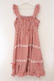 画像3: Cherirulu Chocola / ギンガムチェックジャンパースカート M アカ O-26-03-31-026-GO-OP-OW-OS (3)
