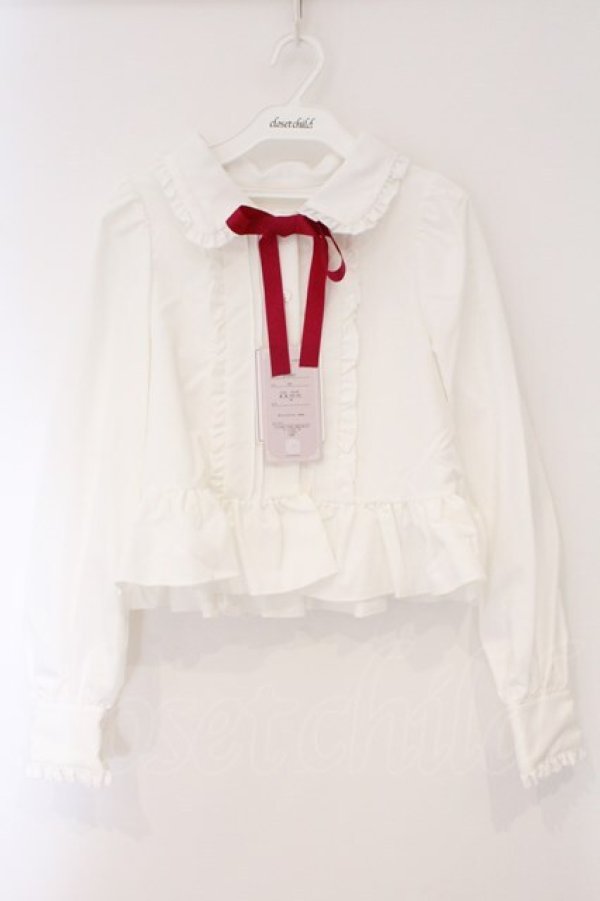 画像1: Cherirulu Chocola / MYリボンマルエリブラウス M シロ O-26-03-31-027-GO-BL-OW-OS (1)