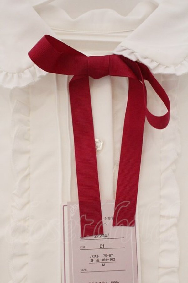 画像2: Cherirulu Chocola / MYリボンマルエリブラウス M シロ O-26-03-31-027-GO-BL-OW-OS (2)