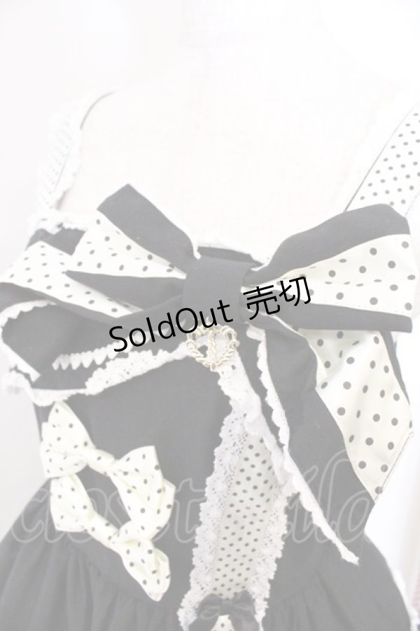 画像2: BABY,THE STARS SHINE BRIGHT / ねこくみゃちゃんからのPresent Ribbonジャンパースカート  クロ O-26-04-01-037-BA-OP-IG-OS (2)