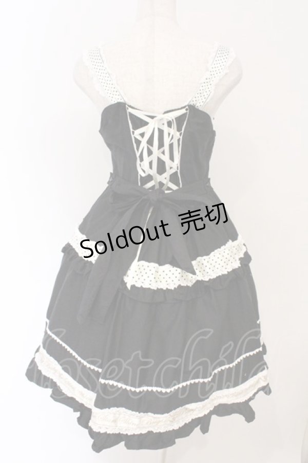 画像4: BABY,THE STARS SHINE BRIGHT / ねこくみゃちゃんからのPresent Ribbonジャンパースカート  クロ O-26-04-01-037-BA-OP-IG-OS (4)