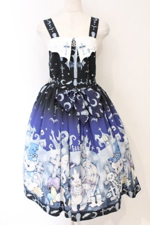 画像: Royal Princess Alice / Halloween Night　少女主義的水彩画家たまコラボ ジャンパースカート  ブルー×パープル×ブラック O-26-04-01-040-LO-OP-IG-OS