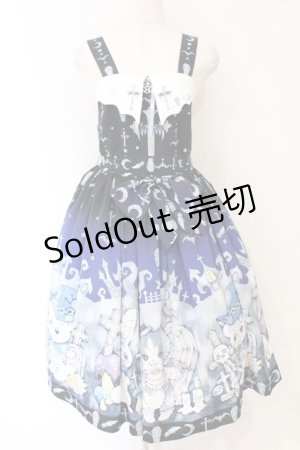 画像: Royal Princess Alice / Halloween Night　少女主義的水彩画家たまコラボ ジャンパースカート  ブルー×パープル×ブラック O-26-04-01-040-LO-OP-IG-OS
