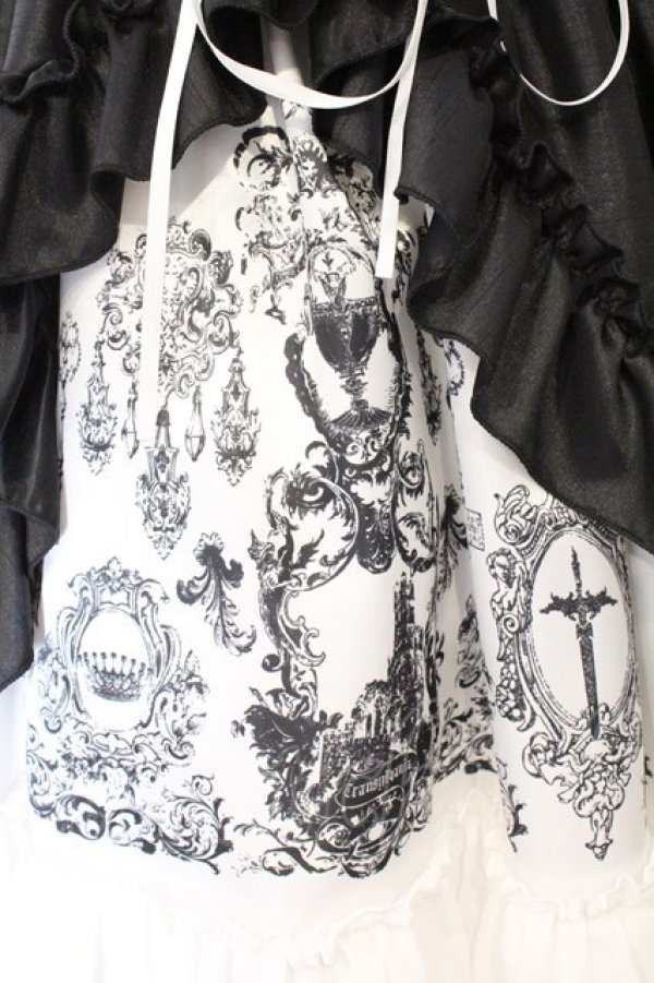 画像2: ATELIER PIERROT / Secret Chamber Corset 　ジャンパースカート 1 ブラック×ホワイト O-26-04-01-041-EL-OP-IG-OS (2)