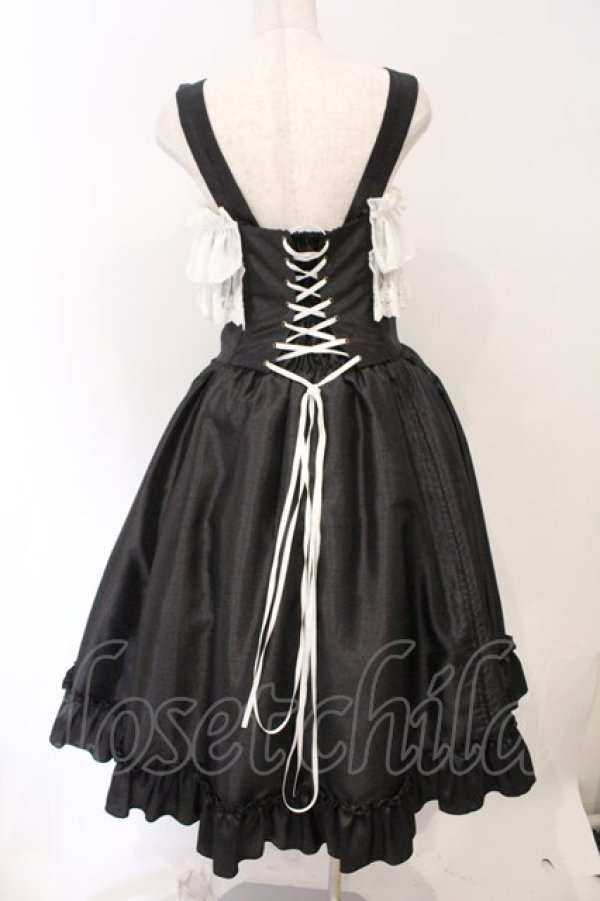 画像3: ATELIER PIERROT / Secret Chamber Corset 　ジャンパースカート 1 ブラック×ホワイト O-26-04-01-041-EL-OP-IG-OS (3)