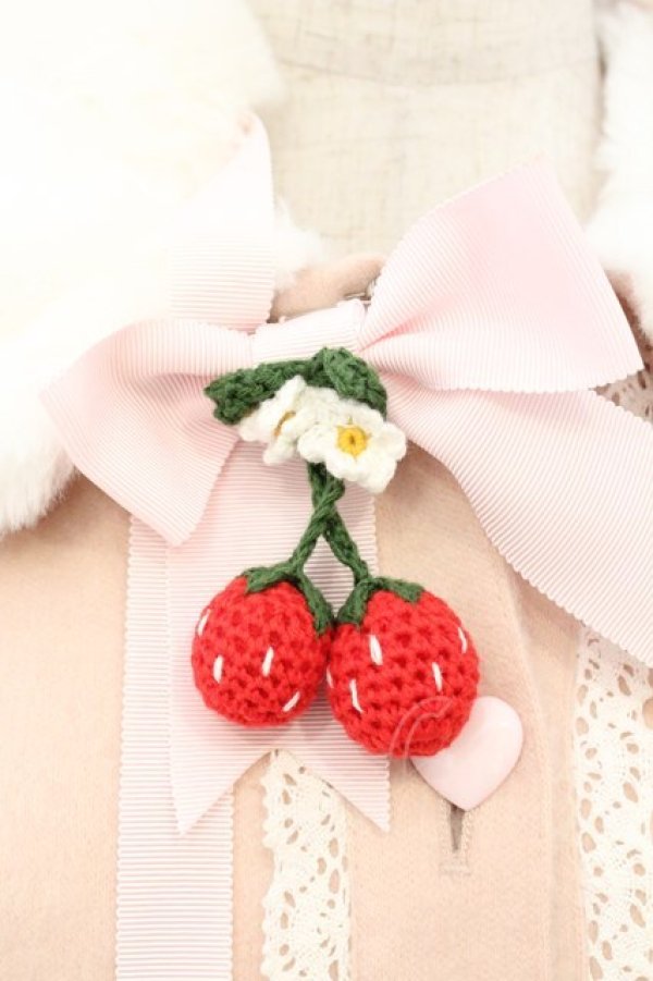 画像2: BABY,THE STARS SHINE BRIGHT / ゆらゆらいちごのうさみみコートワンピース  ピンク O-26-04-01-043-BA-CO-IG-OS (2)