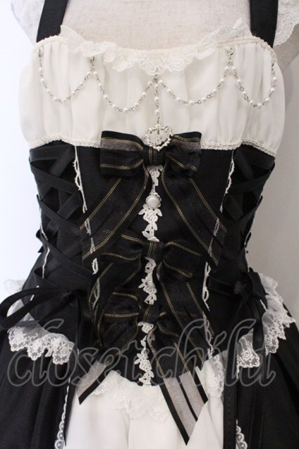 画像4: BABY,THE STARS SHINE BRIGHT / ミカエルの祝福ジャンパースカート（2024）  クロ×シロ O-26-04-01-045-BA-OP-IG-OS (4)