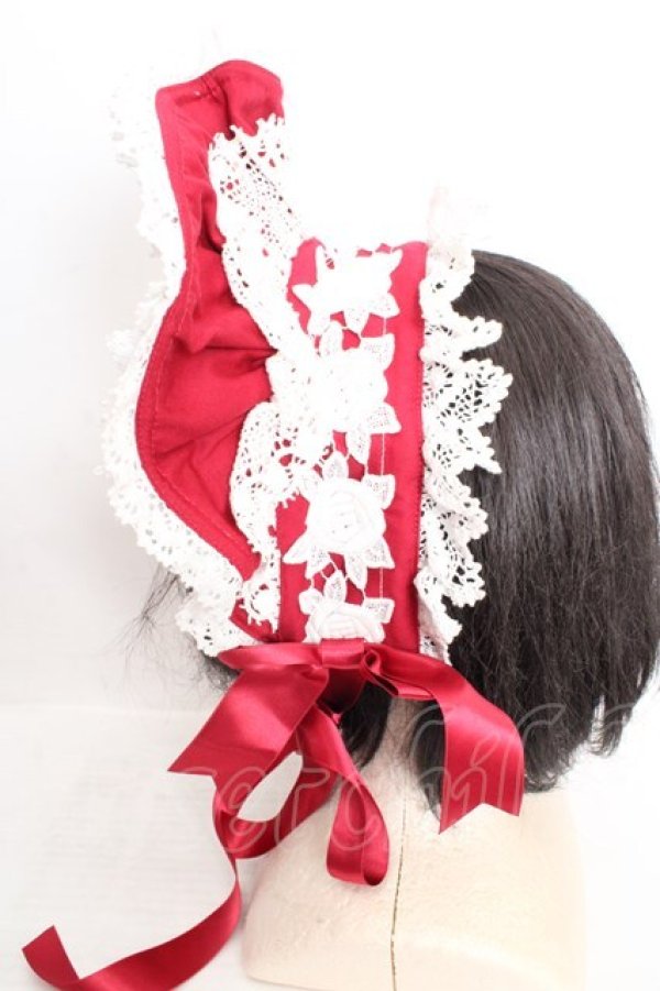 画像2: BABY,THE STARS SHINE BRIGHT / エリザベスボンネット  えんじ O-26-04-01-005-BA-AC-IG-OS (2)