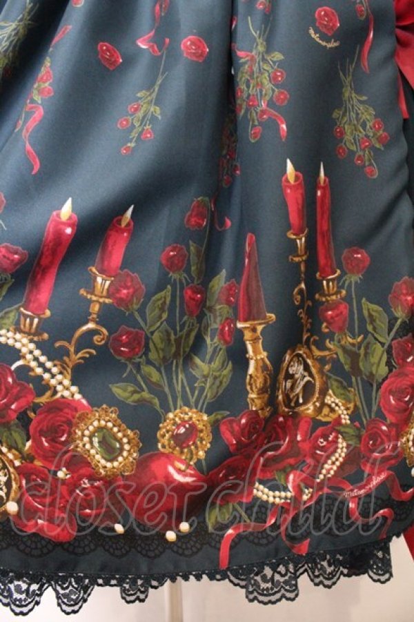 画像3: metamorphose / 【プラスサイズ】Rosy Gem〜魅惑のりんご〜フロントあきジャンパースカート 2 ビショップグリーン O-26-04-01-047-ME-OP-OW-OS (3)