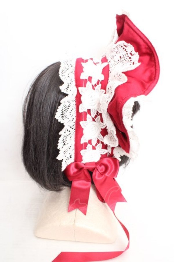 画像3: BABY,THE STARS SHINE BRIGHT / エリザベスボンネット  えんじ O-26-04-01-005-BA-AC-IG-OS (3)