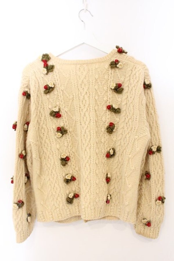 画像5: PINK HOUSE / いちごあみぐるみ使いカーディガン  ベージュ O-26-04-01-053-LO-TO-OW-OS (5)