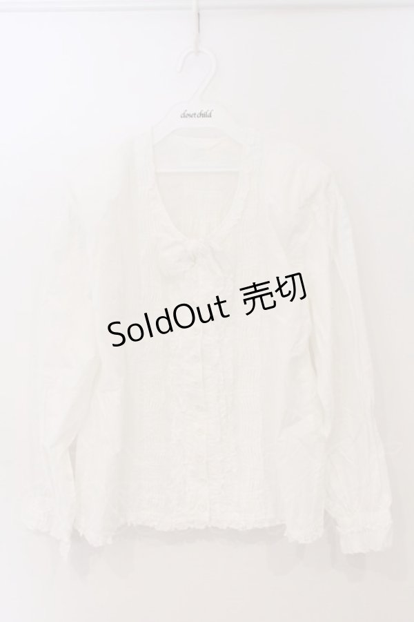 画像1: PINK HOUSE / ピンタック＆レース使いブラウス  シロ O-26-04-01-057-LO-BL-OW-OS (1)