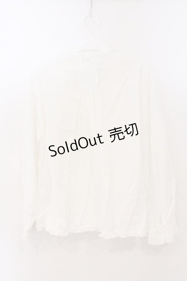 画像2: PINK HOUSE / ピンタック＆レース使いブラウス  シロ O-26-04-01-057-LO-BL-OW-OS (2)