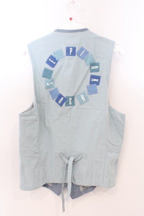 画像2: PINK HOUSE / ワッペン使いベスト  サックス O-26-04-01-058-LO-TO-OW-OS (2)