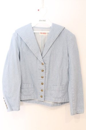 画像: PINK HOUSE / セーラーデニムジャケット  ブルー O-26-04-01-059-LO-JA-OW-OS