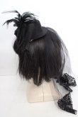 画像2: MARBLE / ベール付きエレガンスゴシックミニハット  ブラック O-26-04-01-016-GO-AC-IG-OS (2)