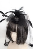 画像5: MARBLE / ベール付きエレガンスゴシックミニハット  ブラック O-26-04-01-016-GO-AC-IG-OS (5)